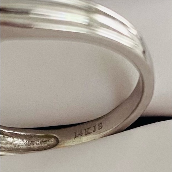 14k solid gold 1CT TW 3 stone natural diamond ring size 7 - Picture 6 of 7